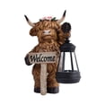 thumbnail image 1 of Estatua de vaca, escultura animal con luz solar para exteriores, adorno moderno, regalos de resina Linterna derecha, 1 of 8