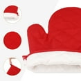 thumbnail image 5 of Unique Bargains Heat Resistant Cooking Gloves Thick Cotton Lining Red 10.6x6.7inch, 5 of 6