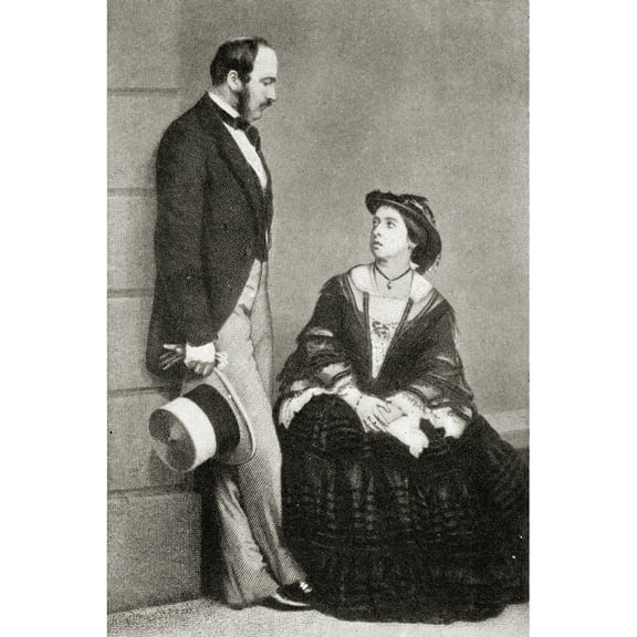 Queen Victoria 1819-1901 With HRH The Prince Consort 1819-1861 In 1860 From The Book VRI Her Life And Empire