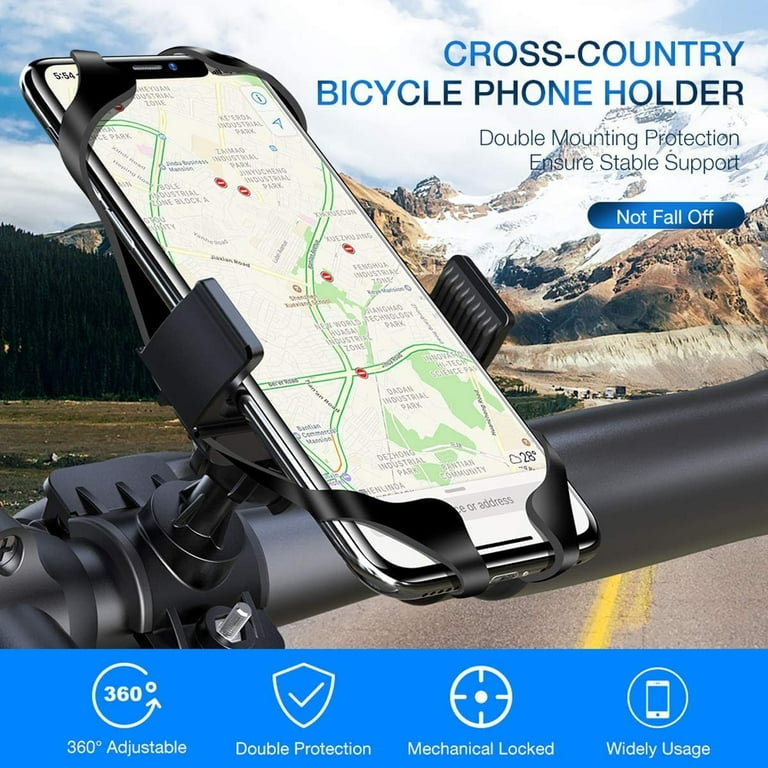 Bike Phone Holder, Full Protection Phone Mount for Motorcycle, Phone Mount  for Bike, Bicycle Phone Holder