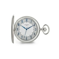 Gem & Harmony Charles Hubert Satin Stainless Hunter Case Pocket Watch (50mm) for Men
