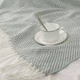 thumbnail image 5 of Bohemian Decorative Throw Blanket With Fringes In Herringbone Design,Farmhouse Outdoor Throws For Sofa Gray, 5 of 7