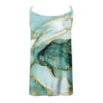 thumbnail image 5 of Wycnly Womens Tank Tops Lightweight Comfy Loose Fit Fashion Metal Strap Going out Tops Vest Shirts Summer Trendy Marbled Print V-Neck Sleeveless Shirts Blouse Green l, 5 of 6