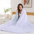thumbnail image 3 of SUNNY HEAT Cooling Summer Comforter King Size 90"x108", Cooling Blanket for Hot Sleepers, Lightweight Breathable Double-Sided Quilt, Leopard Ice Blue, 3 of 8