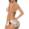 thumbnail image 3 of NICKSUN Women's Bikini Sets, Cute Print Two Piece Bathing Suits Sexy Halter Padded Bikini Swimsuits, 3 of 6