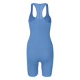 thumbnail image 5 of biudgviw Womens Yoga Jumpsuits Square Neck Sleeveless Workout Rompers Ribbed Backless Seamless One Piece Bodysuits Summer Outfits, 5 of 7
