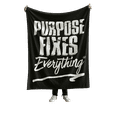 thumbnail image 2 of Purpose Fixes Everything® Throw Blanket, 2 Sizes, Black, 2 of 4