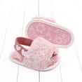 thumbnail image 6 of SYNPOS 0-18M Baby Slippers Winter Warm Newborn Girl Cute Faux Fur Soft Crib Band Fuzzy Shoes, 6 of 8
