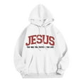thumbnail image 2 of Jesus Hoodies for Women 2025 Long Sleeve Y2K Graphic Christian Hoodie with Pockets Hooded Sweatshirt Pullover Tops, 2 of 6
