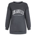thumbnail image 4 of Yindaity Women's Oversized Sweatshirt Los Angeles California Crewneck Long Sleeve Casual Loose Pullover Tops Grey,2XL, 4 of 4