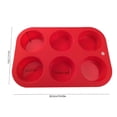 thumbnail image 1 of 6 Cavity Silicone Cupcake Baking Pans Muffin Pans Non Stick Baking Cups Home DIY Baking Tool, 1 of 5
