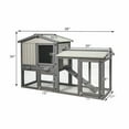 thumbnail image 2 of Gymax 58'' Wooden Rabbit Hutch Large Chicken Coop Weatherproof Indoor Outdoor Use Gray, 2 of 10