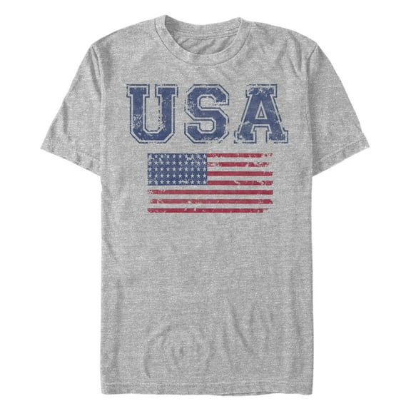 Men's CHIN UP Distressed Americana Flag Graphic T-Shirt