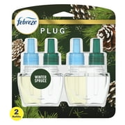 Febreze Odor-Eliminating Fade Defy PLUG Air Freshener Winter Spruce, .87 fl. oz. Oil Refill, 2 Count