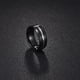 thumbnail image 5 of Alianza de boda de silicona para hombre - Borde superior cepillado biselado, 5 of 5