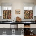 thumbnail image 4 of Rod Pocket Kitchen Curtain Set 3-Piece, 27.5x36 Inch Valance & Tier Drapes, Polyester Pongee Cafe Curtains for Living Room, Bathroom, Farmhouse Rustic Country Window Treatments., 4 of 6