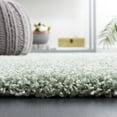 thumbnail image 5 of SAFAVIEH Laguna Neven Plush Solid Shag Area Rug, Light Sage, 8' x 8' Round, 5 of 10