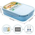thumbnail image 4 of MISS BIG® Bento Box, Bento Lunch Box for Kids,Mom’s Choice Lunch Box,Ideal Leak Proof,No BPAs and No Chemical Dyes,Microwave and Dishwasher Safe Bento Box for Kids(Blue M), 4 of 7