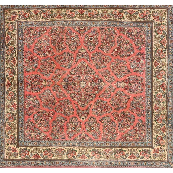 Ahgly Company Indoor Rectangle Traditional Light Copper Gold Persian Area Rugs, 7' x 9'