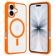 thumbnail image 1 of Funda Transparente con Color NARANJA Compatible con MagSafe para iPhone 17, Protección Antigolpes Ultrafina, TPU + Silicona Resistente, 1 of 6