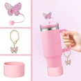 thumbnail image 2 of Cup Handle Charm Decoration for Stanley Tumbler – White Flower Pendant Accessory, 2 of 2