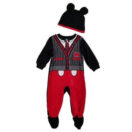 - Disney Mickey Mouse Infant & Toddler Boys Fleece Blanket Sleeper & Cap Set