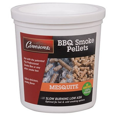 Mesquite Barbecue - Camerons Smoking Wood Pellets (Mesquite)- Kiln Dried BBQ Pellets- 100% All Natural Barbecue Smoker Chips- 1 Pint Bucket