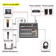 thumbnail image 5 of Sound Card Mixing Console 48V Phantom Power 16 Digital USB Record Function Mixer 6-channels ,Easy to Operate, 5 of 5