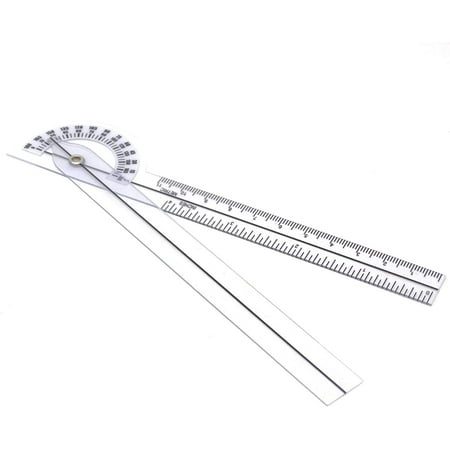 

Angled Goniometer 6 180 Degree Clear Plastic Protractor For Measuring Range of Motion