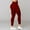 Wine, variant on Sakmal Yellow Womens Leggings Cargo High Waisted Scrunch Butt Buttery Soft Yoga Pants Long Solid Gym Leggings