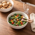 thumbnail image 2 of Serving Bowls,101oz (10") Large Salad Bowl Set of 2, Large Ceramic Bowls for Party, White Serving Bowls for Salad,Fruit,Pasta and Dinner, Microwave Dishwasher Safe, 2 of 6