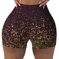 thumbnail image 2 of Rocae Gold sparklin for Women's Quick-Dry Running Shorts,Ladies Active Athletic Apparel Yoga Workout Gym Running Volleyball Spandex Shorts-Small, 2 of 8
