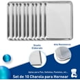 thumbnail image 2 of Set de 10 Charolas Bluelander para Hornear, 3 × 60 × 40 cm, Charola de Aluminio, Bandeja Antiadherente, 2 of 5