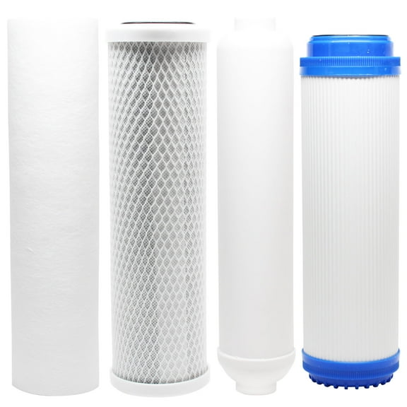 Replacement Filter Kit for iSpring RCC7AK RO System - Includes Carbon Block Filter, PP Sediment Filter, GAC Filter & Inline Filter Cartridge - Denali Pure Brand
