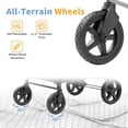 thumbnail image 4 of Stroller Wagon for 4 Kids, 4 Seater Wagon Stroller Featuring 4 High Seat with 5-Point Harnesses and Adjustable Canopy, Foldable Double Push Bar Wagon Stroller 4 Seater for Garden, Camping, 4 of 7