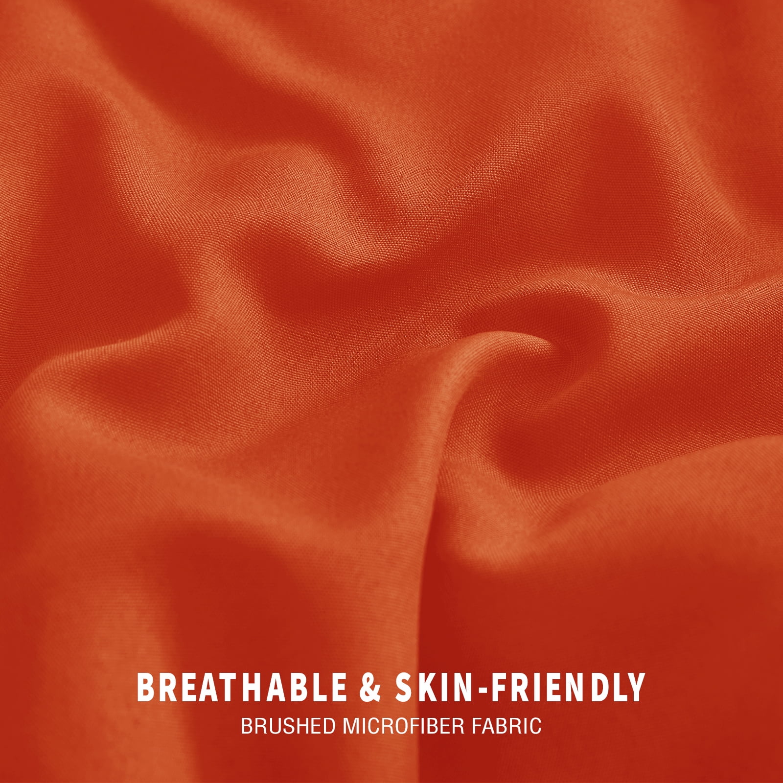 Exclusivo Mezcla Lightweight Reversible 3-Piece Comforter Set All Seasons, Down Alternative Comforter with 2 Pillow Shams, Queen Size, Burnt Orange/Brich Beige