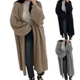 thumbnail image 2 of Kureaily Women's Strip Long Sweater Coat 2024 Solid Color Loose Sleeve Long Cardigan Womens Cardigan Sweaters, 2 of 5