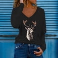 thumbnail image 3 of Aayomet For Women Women's Leopard Print Tops Short Sleeve Round Neck Casual Loose T Shirt,Black M, 3 of 4