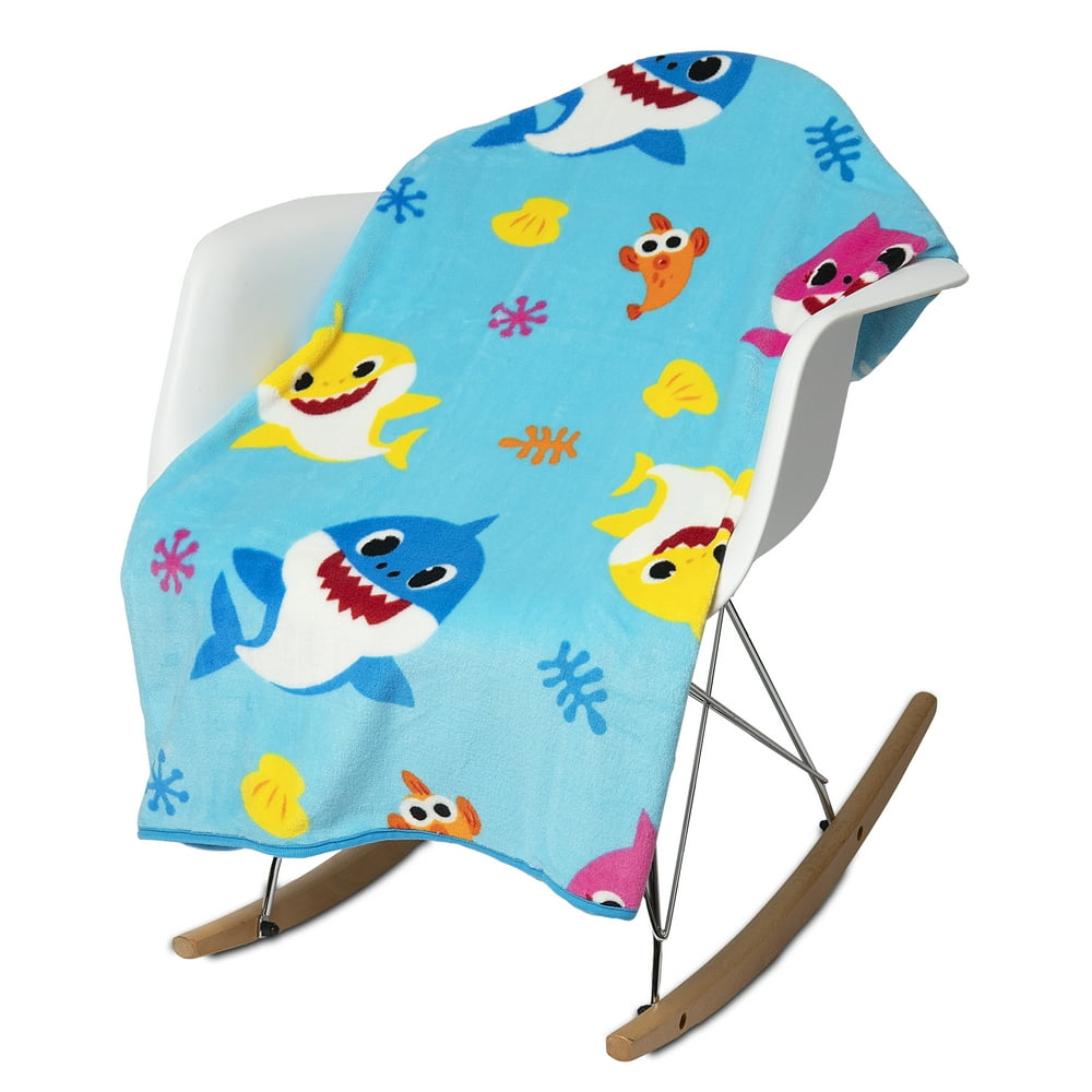 Baby Shark Toddler Coral Plush Blanket