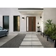 thumbnail image 2 of Front Exterior Prehung Metal-Plastic Door Frosted Glass | Manux 8112 Walnut | Side Sidelite Transom | Office Commercial and Residential Doors Entrance Patio Garage 48 x 80 (W36+12x80) Right-hand, 2 of 5