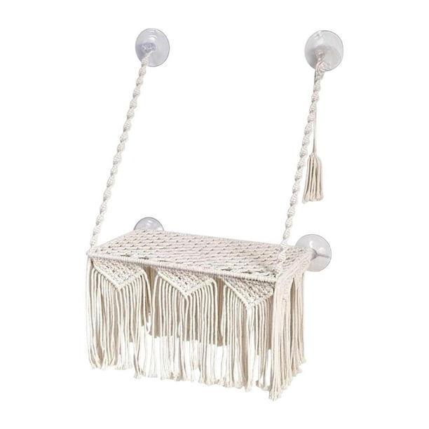 Penca de ventana de gato, cama de ventana, cojín suave de boho, asiento de reposo y resistente resistente reforzado, hamaca de ventana de gato con