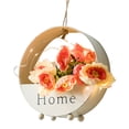 thumbnail image 2 of Maceta colgante redonda de hierro para plantas, cesta de flores para montar en la pared, soporte para plantas de flores para estante de pared, decoración del hogar y el jardín, 2 of 9