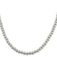 thumbnail image 2 of 925 Sterling Silver Ball Beaded Chain Styles Necklace 6.1 mm Beads on Box 18 inch, 2 of 4