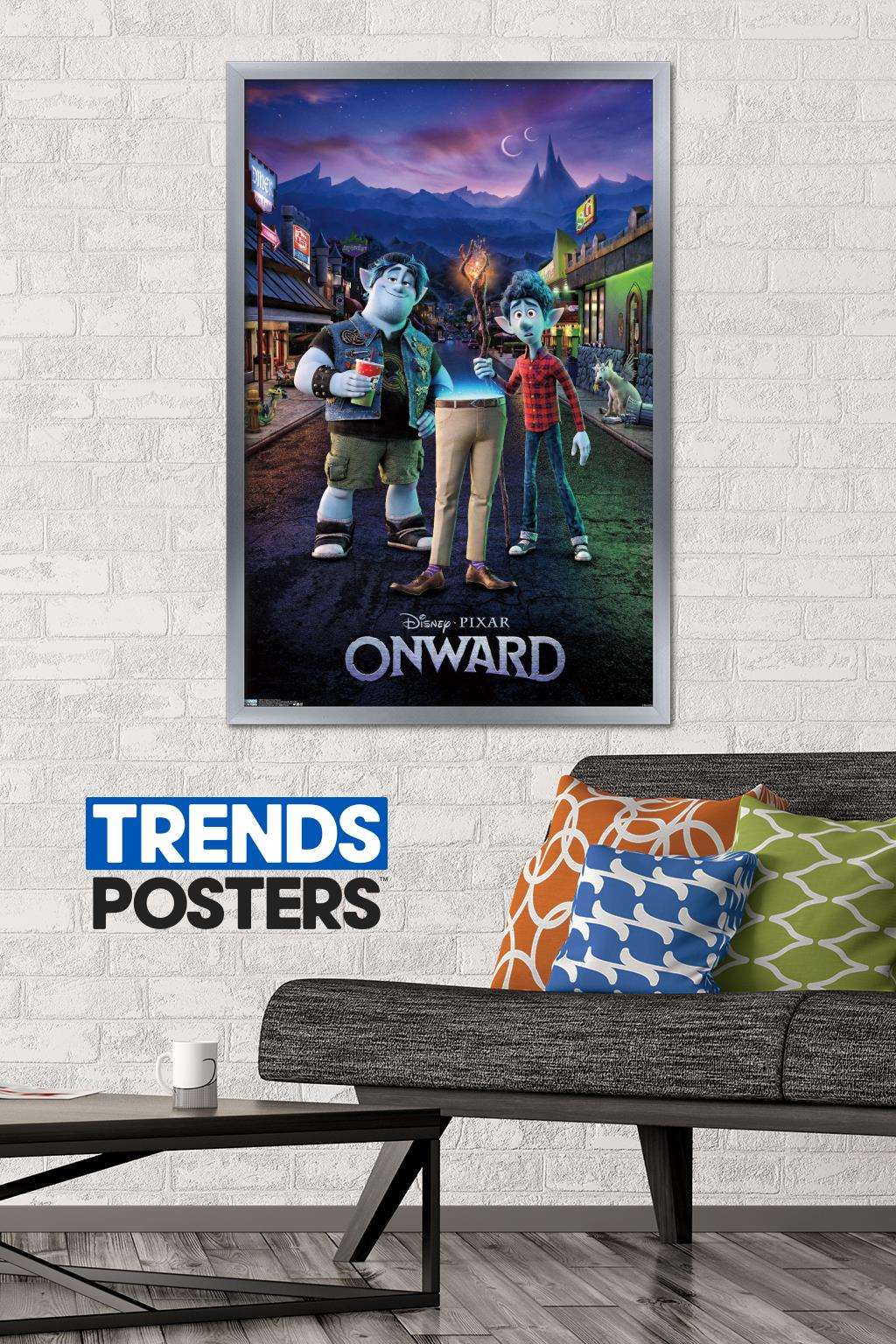 Disney Pixar Onward - Dad Teaser Wall Poster, 22.375" x 34", Framed