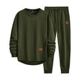 thumbnail image 2 of Zimjoy Mens Sweatsuits 2 Piece Set Sports Mens Track Suits 2 Piece Set Casual Loose Sweatshirt and Sweatpants Set Crewneck Autumn Fleece Jogging Suit with Pockets, Dark Green XL, 2 of 5