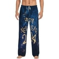 thumbnail image 2 of Picia Beautiful New Year 2024 Mens Soft Woven Cotton Elastic Waistband Sleep Pajama Pant Lounge Sleep Pant With Pockets And Drawstring-X-Large, 2 of 9