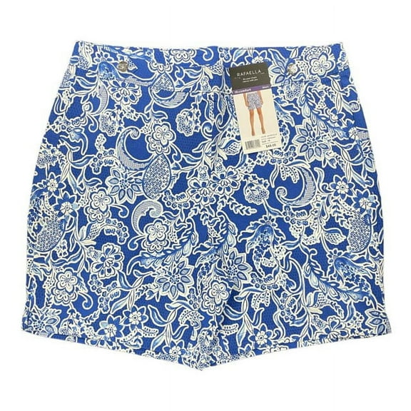 Rafaella Ladies Stretch Fashion Button Comfort Bermuda Short (Amparo Blue, 18)