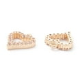 thumbnail image 2 of Rack Plating Brass Micro Pave Cubic Zirconia Charms Long-Lasting Plated Heart Light golden 12.5x10.5x2mm Hole: 1.4mm, 2 of 2