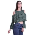thumbnail image 3 of Moomaya Plus Size Cold Shoulder Top Printed Ladies Tops Blouses Women Party Tops, 3 of 4