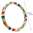 thumbnail image 4 of Flower Butterfly 14.5 Inch Printing PVC Leather Car Wheel Cover Auto Accessories Steering Wheel Cover, 4 of 6